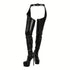 Damen Plateau Stiletto Overknee Stiefel – Elegante High Heel Langschaft-Boots